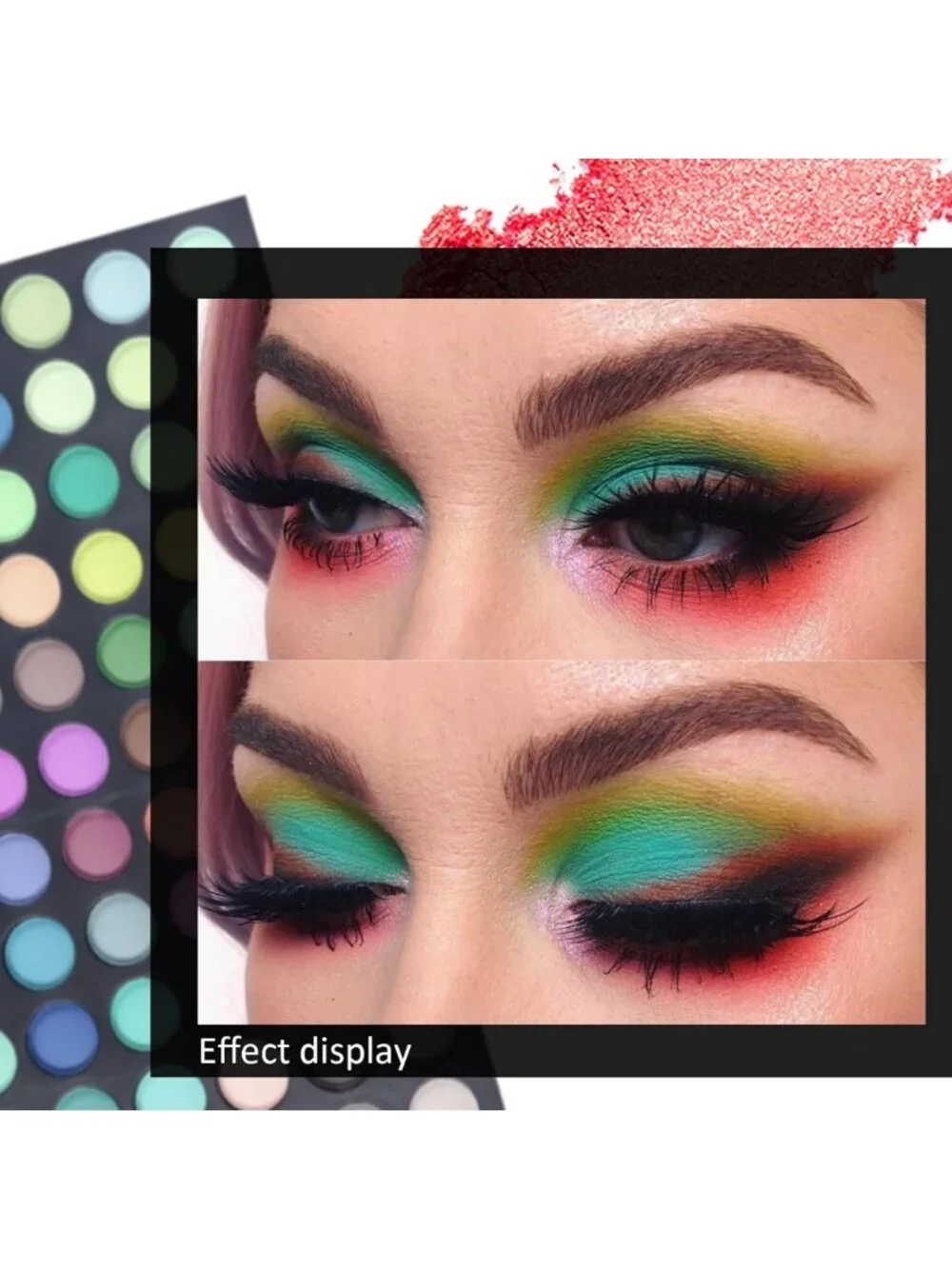 Vibrant 252-Color Eyeshadow Palette - Matte & Shimmer Blendable Eye Makeup